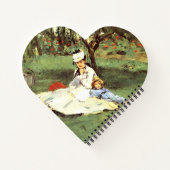 Die Familie Monet in ihrem Garten Edouard Manet Notizblock (Rückseite)