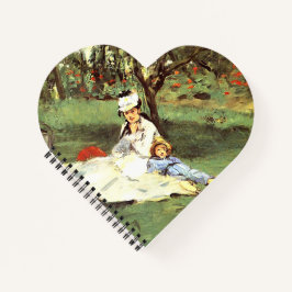 Die Familie Monet in ihrem Garten Edouard Manet Notizblock