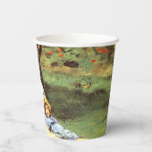 Die Familie Monet in ihrem Garten Edouard Manet Pappbecher (Rückseite)