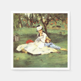 Die Familie Monet in ihrem Garten Edouard Manet Serviette