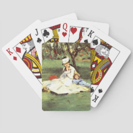 Die Familie Monet in ihrem Garten Edouard Manet Spielkarten
