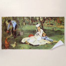 Die Familie Monet in ihrem Garten Edouard Manet Strandtuch