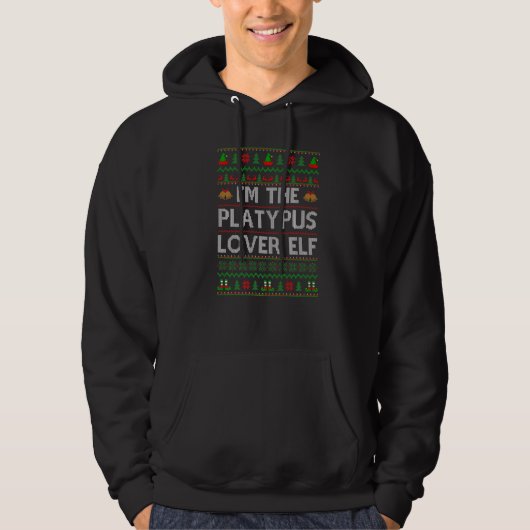 Die Familie passt gut zu mir bin die Platypus Elf  Hoodie (Vorderseite)