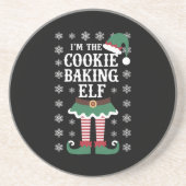 Die Familie passt zum Keksgebäck Elf Weihnachten Getränkeuntersetzer (Vorne)