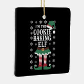 Die Familie passt zum Keksgebäck Elf Weihnachten Keramikornament (Rechts)