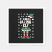 Die Familie passt zum Keksgebäck Elf Weihnachten Serviette (Vorderseite)