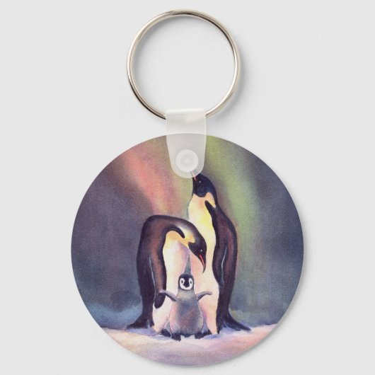 DIE FAMILIE PENGUIN VON SHARON SHARPE SCHLÜSSELANHÄNGER (Vorderseite)