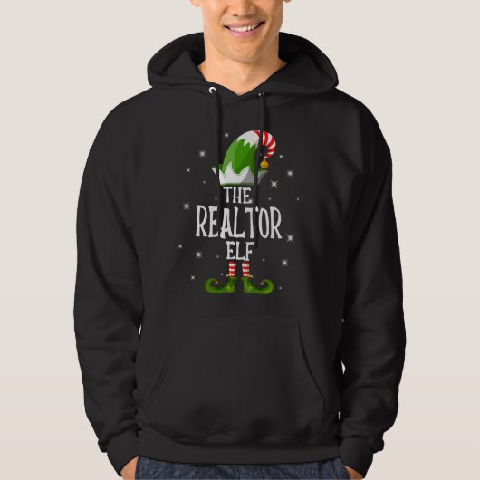 Die Familie Realtor Elf passt Weihnachten zusammen Hoodie (Vorderseite)