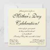 Die Familie Retro serviert Mama Frühstück im Bett Einladung (Rückseite)