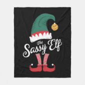Die Familie Sassy Elf passt zu sonnigen Weihnachte Fleecedecke (Vorderseite)