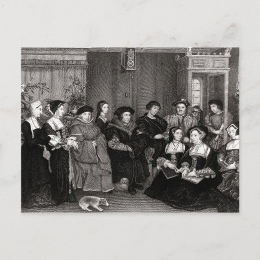 Die Familie von Thomas More Postkarte (Vorderseite)