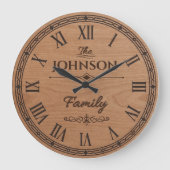 Die Familien JOHNSON Wanduhr (Vorderseite)