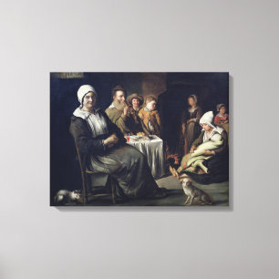 Die Familien-Mahlzeit Leinwanddruck