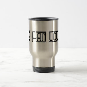 Die Fan-Aufenthaltsraum-Pendler-Tasse - Schwarzes Reisebecher