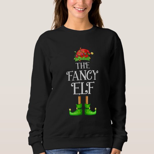 Die Fancy Elf Matching Group Weihnachten Sweatshirt (Vorderseite)