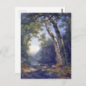 Die Fänge, die Waldlandschaft, das Öl auf der Lein Postkarte (Vorne/Hinten)