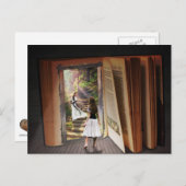 Die Fantasie beim Lesen des Buches verlieren Postkarte (Vorne/Hinten)
