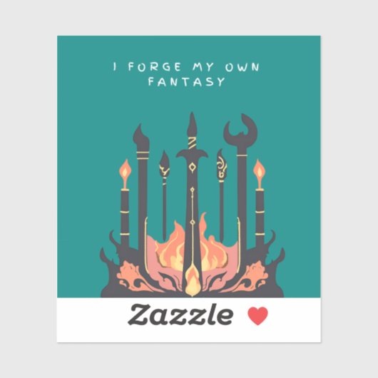 Die Fantasie von Grund auf herbeiführen Aufkleber (Blatt)