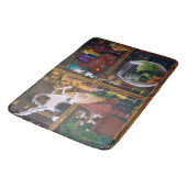 Die Fantasiebibliothek der Zauberer Badematte (Schrägansicht)