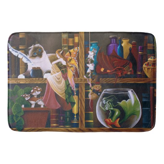 Die Fantasiebibliothek der Zauberer Badematte (Vorderseite)