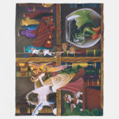 Die Fantasiebibliothek der Zauberer Fleecedecke (Vorderseite)