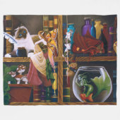 Die Fantasiebibliothek der Zauberer Fleecedecke (Vorderseite (Horizontal))