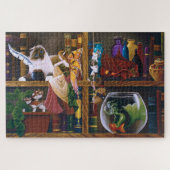 Die Fantasiebibliothek der Zauberer Puzzle (Horizontal)
