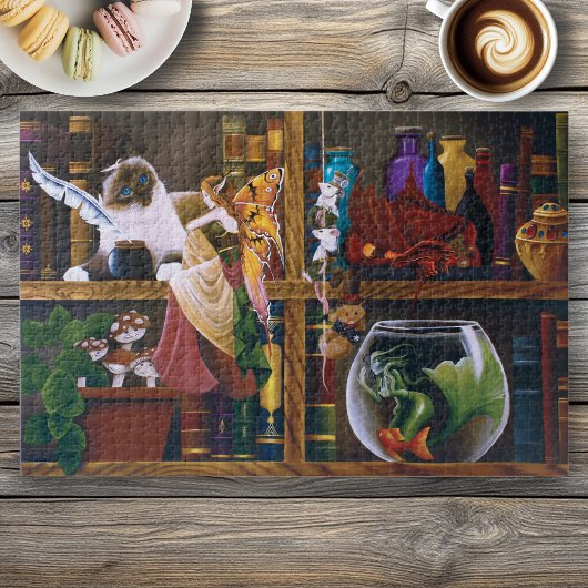 Die Fantasiebibliothek der Zauberer Puzzle