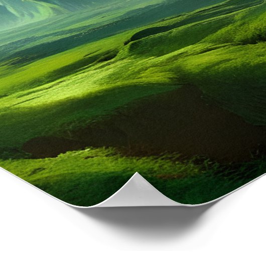 Die Fantasiekunst des Smaragdtals Poster (Ecke)