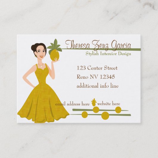 Die fantastische Ananas Visitenkarte (Vorderseite)