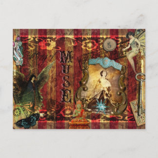 Die fantastische Stadt der Muse Postcard Postkarte