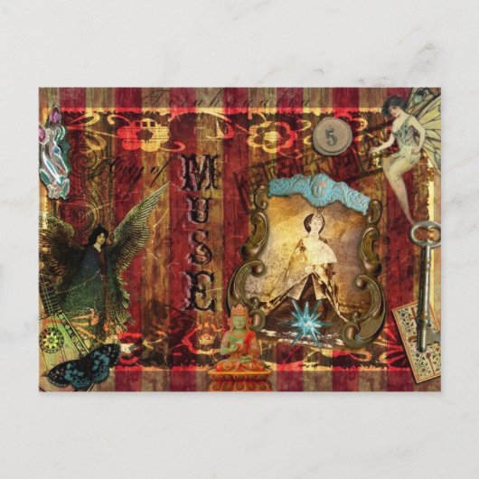 Die fantastische Stadt der Muse Postcard Postkarte (Vorderseite)