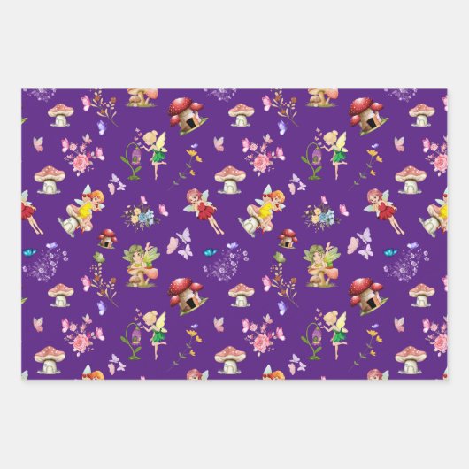 Die Fantasy Fairy Dark Themed Collection Geschenkpapier Set (Vorderseite)