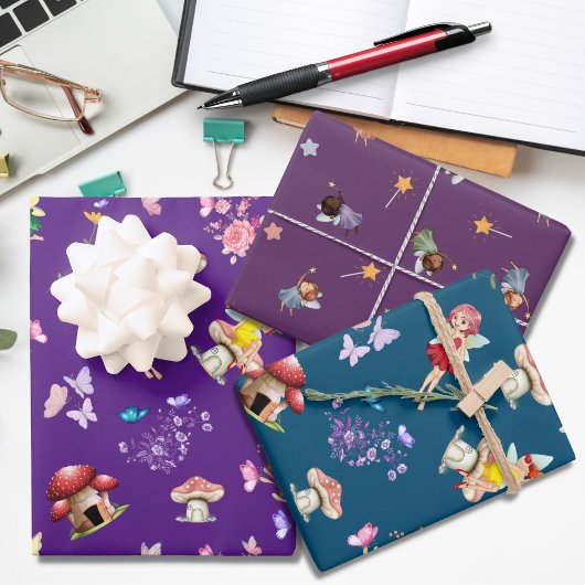 Die Fantasy Fairy Dark Themed Collection Geschenkpapier Set