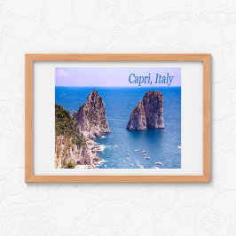 Die Faraglioni-Felsen von Capri, Italien Poster