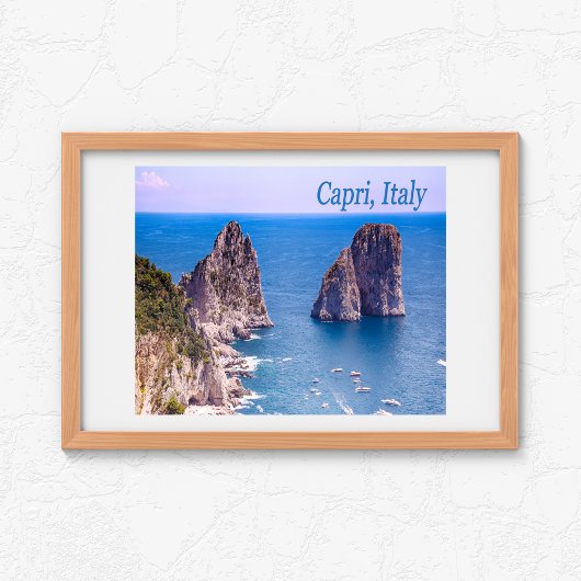 Die Faraglioni-Felsen von Capri, Italien Poster