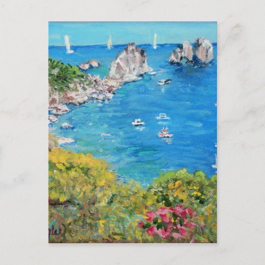Die Faraglioni Rocks - Postkarte (Vorderseite)