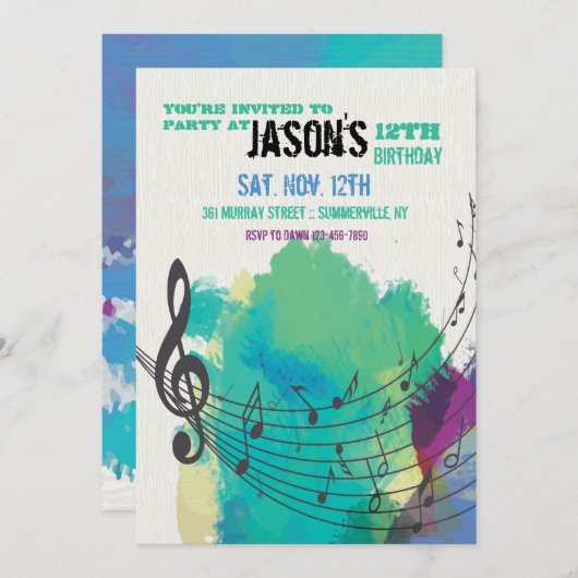 Die Farbe der 2. Einladung (Vorne/Hinten)