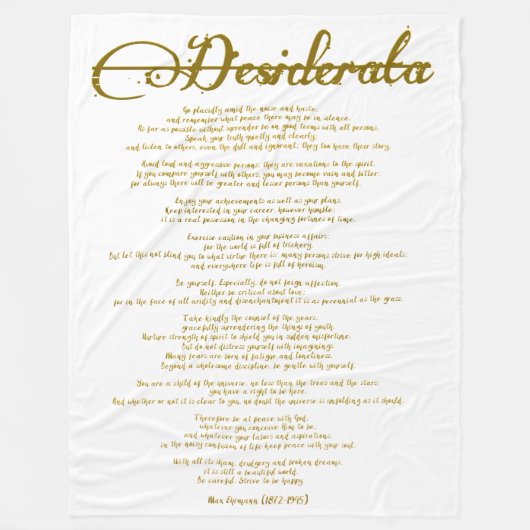 Die Farbe der Desiderata "Desired Things" Fleecedecke (Vorderseite)