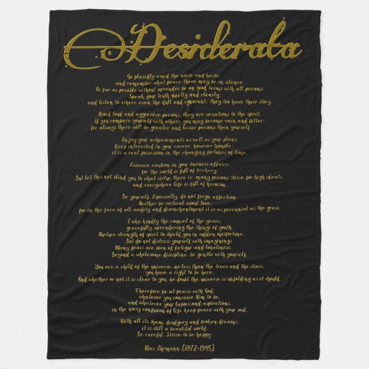Die Farbe der Desiderata "Desired Things" Fleecedecke (Vorderseite)