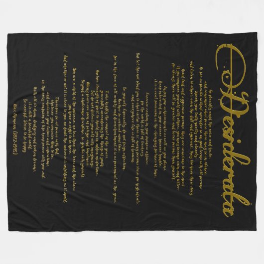 Die Farbe der Desiderata "Desired Things" Fleecedecke (Vorderseite (Horizontal))