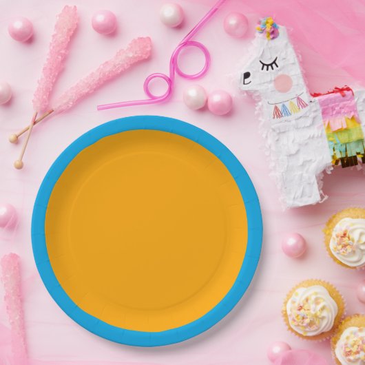 Die Farbe der leuchtenden gelben Akzente kann ange Pappteller (Party)