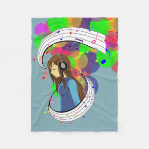 Die Farbe der Musik Fleecedecke