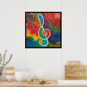 die Farbe der Musik Poster (Küche)