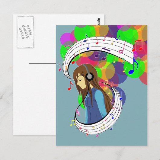 Die Farbe der Musik Postkarte (Vorne/Hinten)