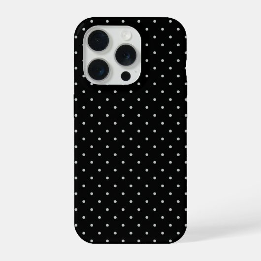 Die Farbe der Polka-Punkte auf schwarzem Klick anp iPhone Hülle (Rückseite)
