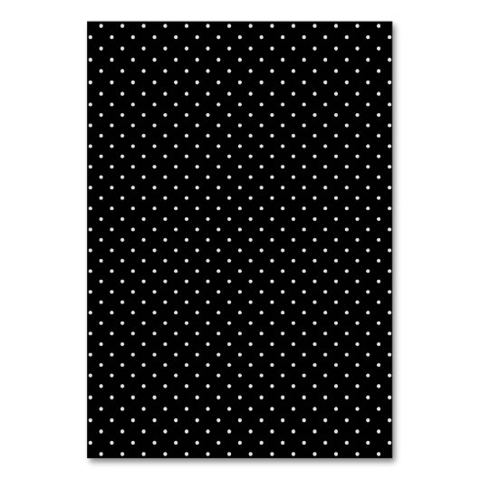 Die Farbe der Polka-Punkte auf schwarzem Klick anp Tischnummer (Rückseite)