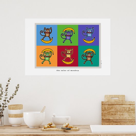 die Farbe des Affen Poster (Küche)