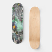 Die Farbe des Felsens, das minzgrün bis grau domin Skateboard (Vorderseite)