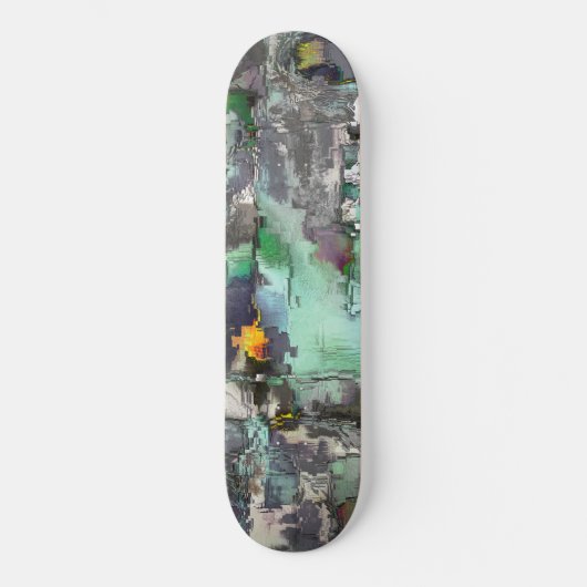 Die Farbe des Felsens, das minzgrün bis grau domin Skateboard (Vorderseite)
